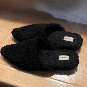 Birdies Plush Black Slippers 6